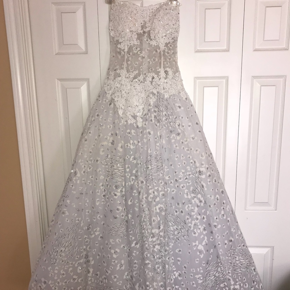 White Jovani wedding/prom dress